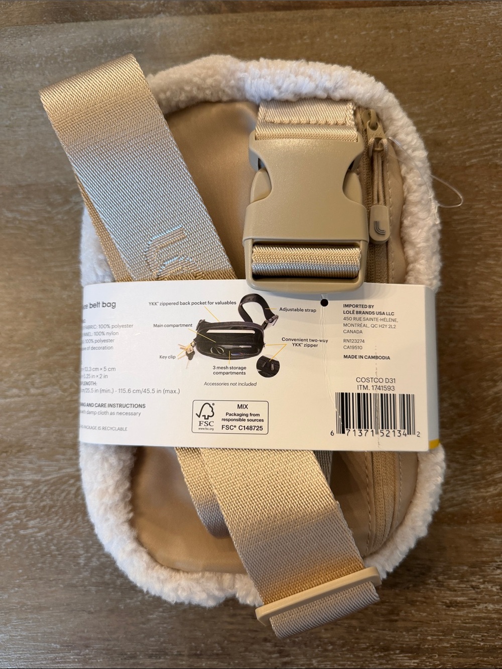 Lole Tan Fleece Belt Bag - Picture 6 of 10
